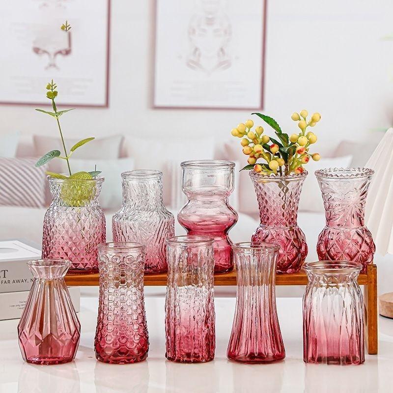 12pcs💐Glass Bud Vase Set As Wedding Centerpieces for Tables,Small Minimalist Vases for Flowers, Vintage Rustic Home Decor for Table Centerpiece Wedding Party, Birthday Party,Anniversary,Modern Clear Aromatherapy Bottle for Living Room Bedroom