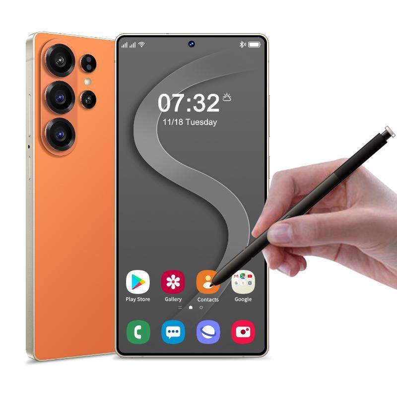 S25 Ultra Unlocked 4G Android 14 Smartphone.8GB+128GB,6.99" HD Display,8MP+20MPCam,4400mAh, Dual Card, Built-in Pen, FaceUnlock, , Case & ProtectorDual , Case & Protector budget-friendlysmartphones unlockedphone cost-effective phone flash s