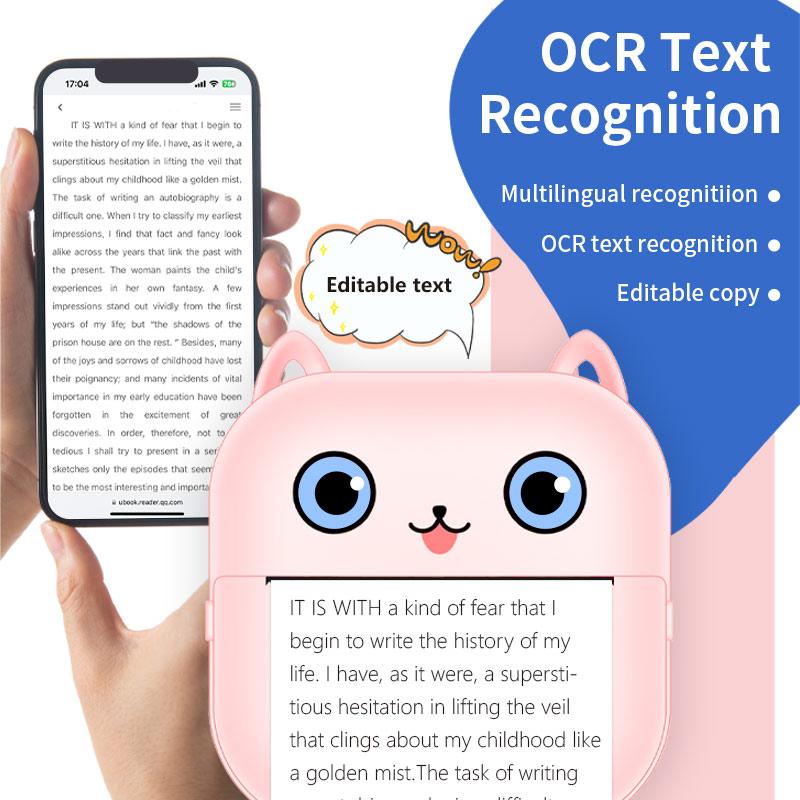 Portable Mini Printer Set with 3 Rolls Stickers, 3 Thermal Paper Rolls, 6 Color Paper Rolls for Notes, Photos, Labels, To-Do Lists Portable Thermal Printers