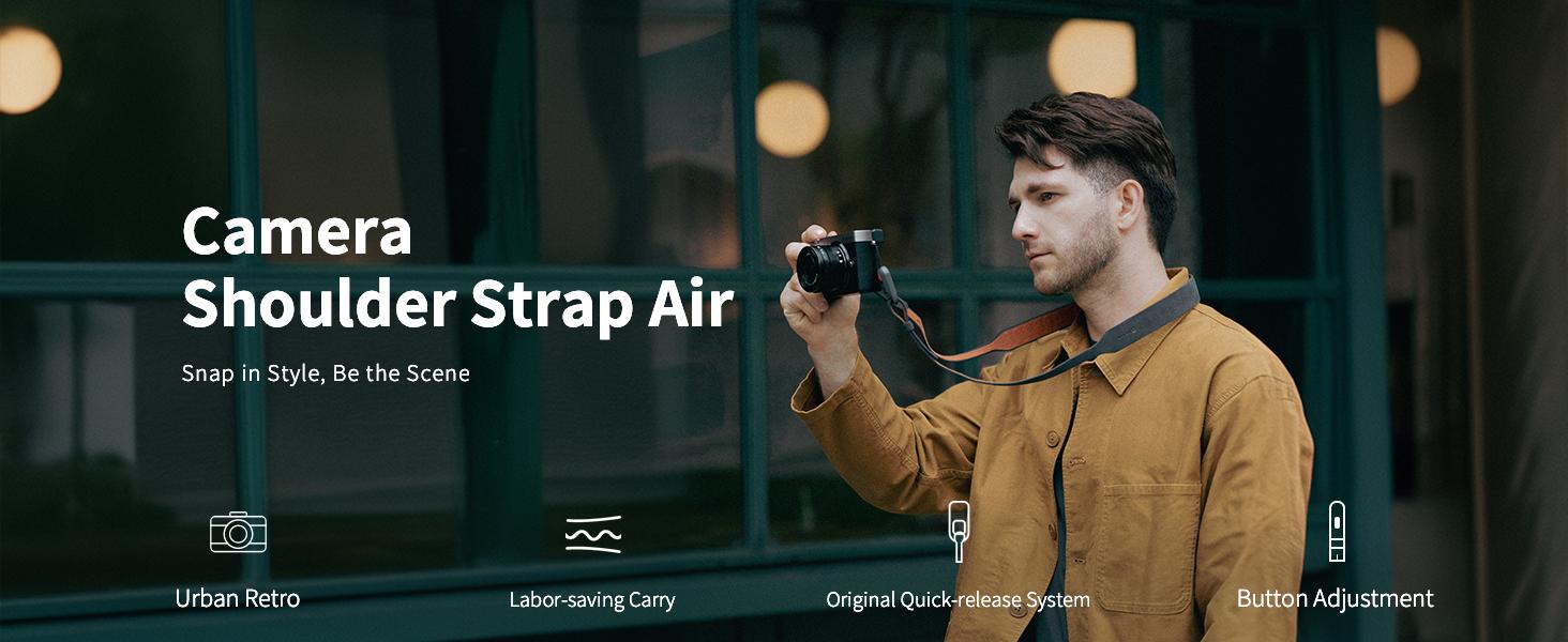 PGYTECH Camera Shoulder Strap Air Upgrade Version Adjustable Quick Release Camera Neck Strap for Mirrorless Camera digital camera Smartphone