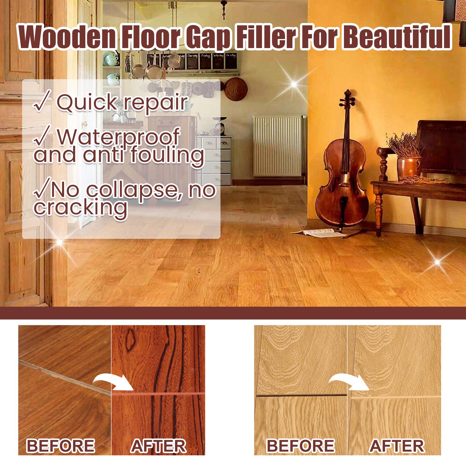 JAYSUING Wood Floor Gap Filler 100g, Water-Based Wooden Floor Repair Sealant, Anti-Dust Gap Filling Paste for Wood Floor Gaps
