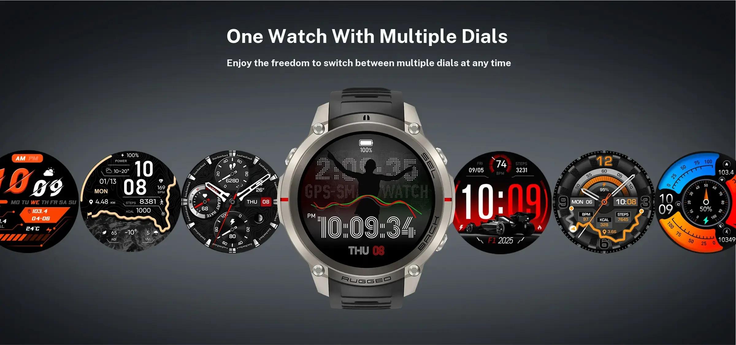 2026 New GPS Smart Watch, 1.43 Inch Amoled Screen, 5ATM Waterproof, 500mah Long Battery, Bluetooth-compatible Connectivity, Outdoor Sports, Sports Smartwatches, Built in GPS Offline Map Downloads