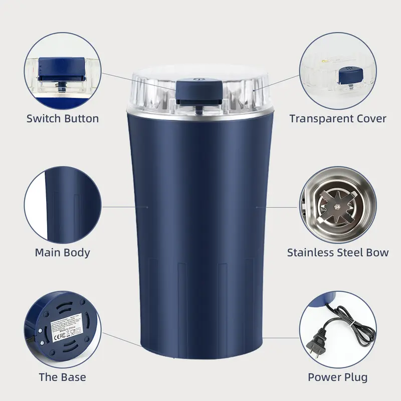 Smart Coffee Grinder for Home Baristas – Powerful Electric Bean & Spice Blender | Dry Grinding Tool for Nuts, Herbs, Grains | Sleek Stainless Steel | Easy-Clean, Multipurpose | Ideal Kitchen Gift for Coffee Lovers & Chefs Smart Coffee Grinder for Home Baristas – Powerful Electric Bean & Spice Blender | Dry Grinding Tool for Nuts, Herbs, Grains | Sleek Stainless Steel | Easy-Clean, Multipurpose | Ideal Kitchen Gift for Coffee Lovers & Chefs