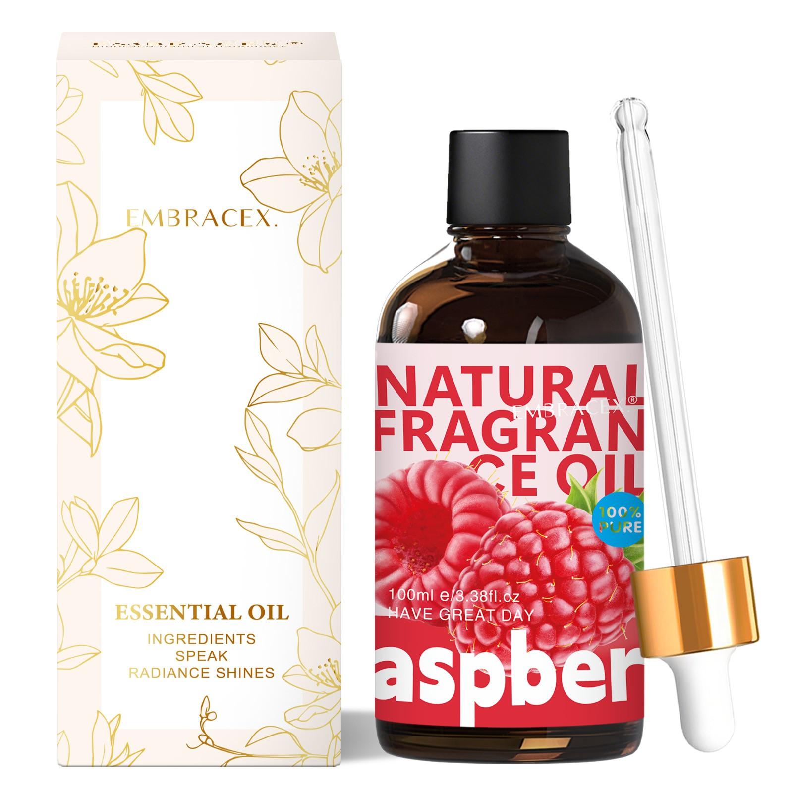 100ML Raspberry Scented Essential Oils, Alcohol-Free Long-Lasting Fragrance Scent Diffuser, Car Air Freshener, Body Massage, Home Decor, Holiday Gift