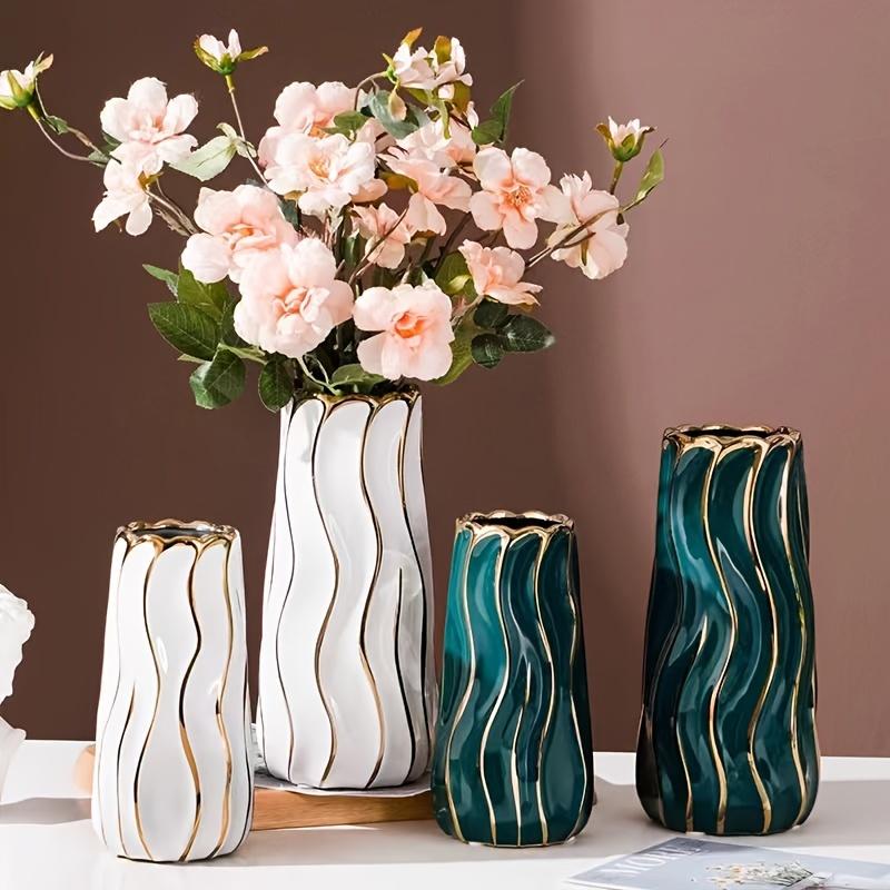 Modern Ceramic Vase, Simple Design Flower Arrangement Decor, Dining Table Entryway TV Stand Living Room Ornament, Contemporary Home Décor