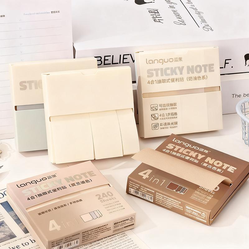 Transparent Pull-Out Sticky Notes, High Aesthetic Design, Ideal for Student Error Correction, Office Marking Stickers, Sticker Sheets, Daily Reminder Labels