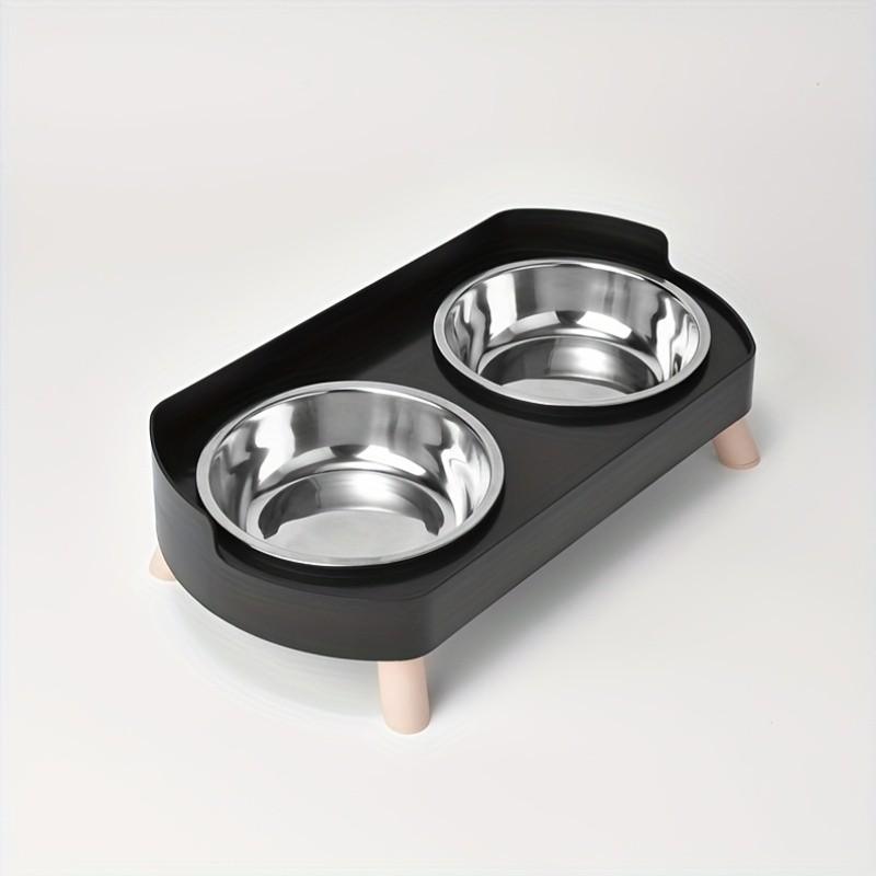 Cat Feeder 2-In-1, Stainless Steel Non-Slip Dual Bowl, Easy Clean, Multiple Colors, Perfect Gift, Anti-Tip Pet Food and Water Dish