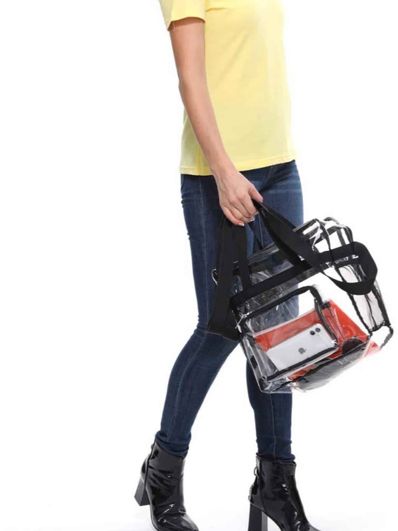 Fashionable Transparent PVC Storage Bag, High-Value Large Capacity Handheld Travel Bag, Lightweight Shoulder Bag for All Seasons