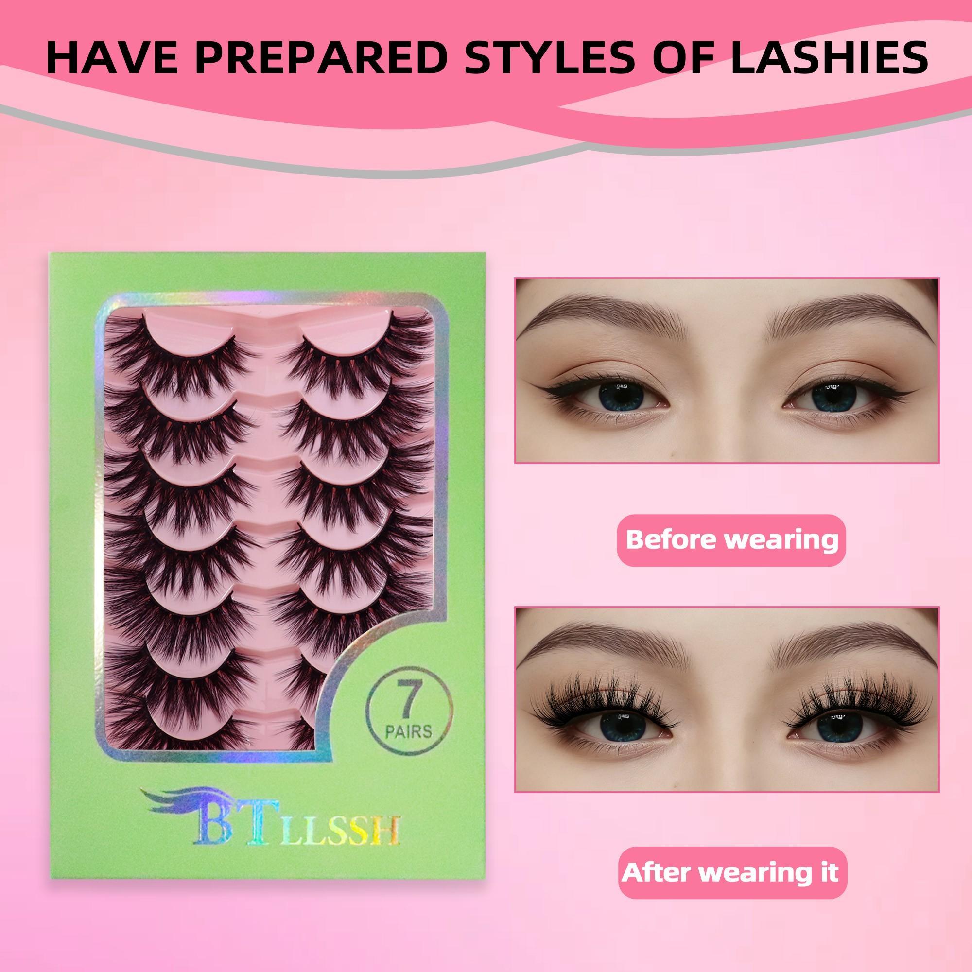 Btllssh Gift Box Ultra-Long Barbie Style Thick False Eyelashes 19mm, Thin Exaggerated CC Curl, Non-Toxic Solid Makeup Extension
