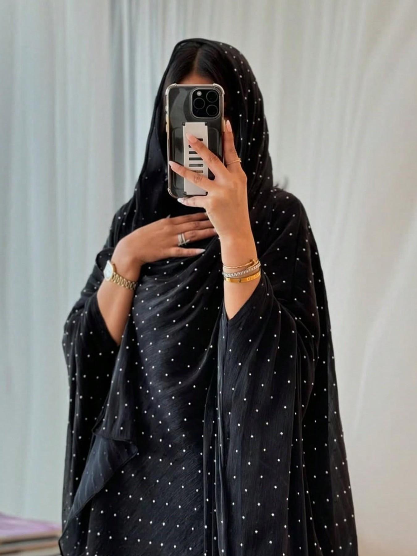 Hafizah Summer New Modest Cross-Border Embroidered Long Dress Outer Coat Set with Headscarf, Loose-Fitting Plain Outerwear, Islamic Clothing Set For Muslim