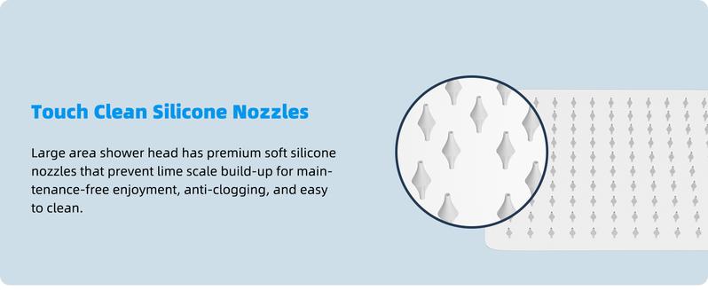 Hibbent All Metal 10'' Dual Filtered Rainfall Shower Head Combo, High Pressure Handheld Shower Head with 12'' Adjustable Curved Extension Arm, 20 Stage Shower Filter, 10-spray, 71'' Hose, Chrome Hibbent All Metal 10'' Dual Filtered Rainfall Shower Head Combo, High Pressure Handheld Shower Head with 12'' Adjustable Curved Extension Arm, 20 Stage Shower Filter, 10-spray, 71'' Hose, Chrome