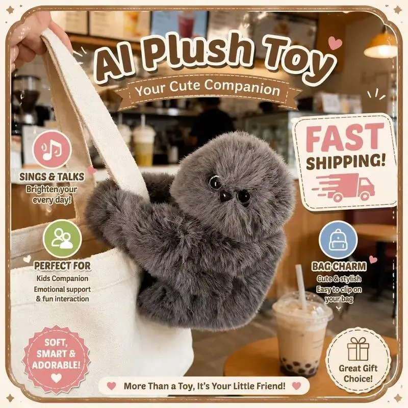 In Stock Mirumi Interactive Robot Bag Charm Plush Toy With Touch Sound Sensors Head Nodding Tilting Rechargeable