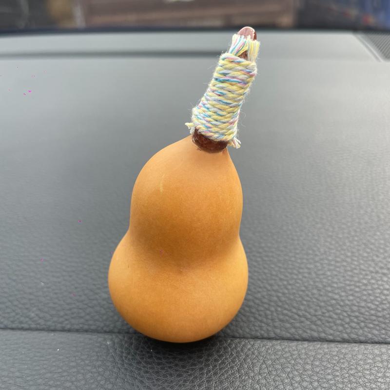 Natural Small Gourd Stencil Painting Hanging Decoration, Office Stress Relief Ornament, Lucky Emotion Stability Charm, Cute Heritage Craft