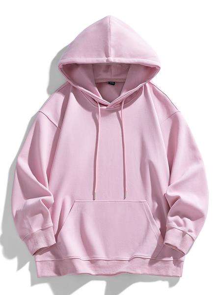 Unisex Basic Hoodie Sweatshirt, Casual Long Sleeve Pullover for Spring & Fall, Fitted Moderate Fabric, Ideal for Daily Wear
