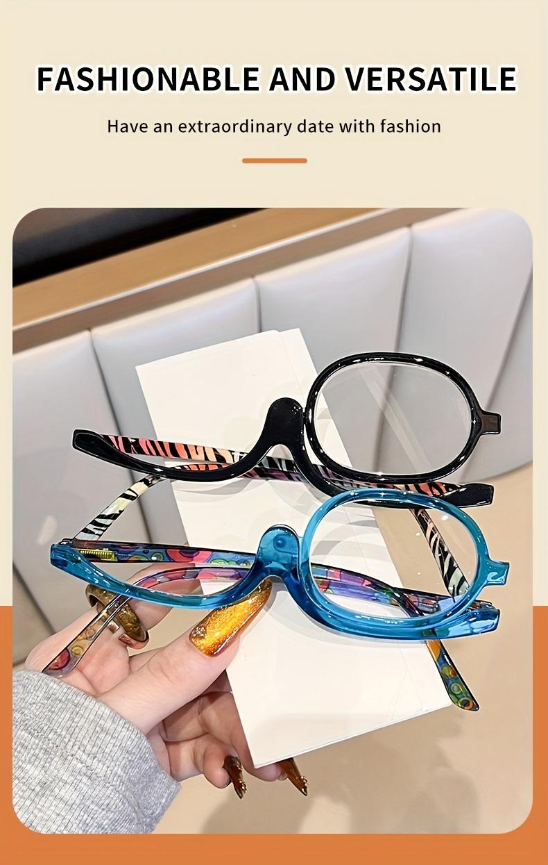 Colorful makeup reading glasses with multi-functional spring legs, super light and 180-degree rotatable reading glasses, with a free glasses cleaning cloth Multiple color combinations are available, High Quality Eyewear