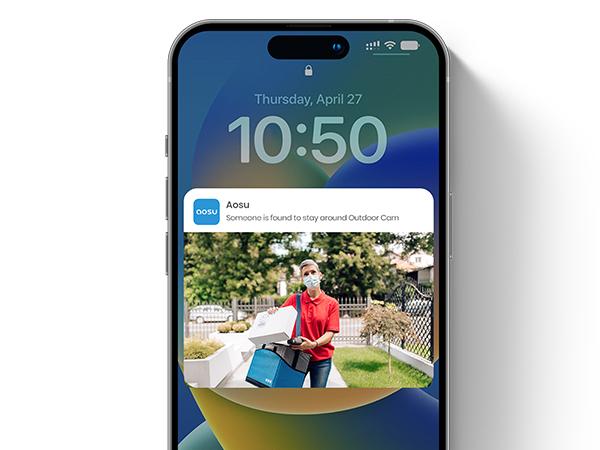 AOSU Solar Security Camera Wireless Outdoor with Panoramic PTZ, Human Auto Tracking, 2K Night Vision, Light and Sound Alarm, 2-Way Audio, Compatible with Alexa/Google Assistant for Home Surveillance