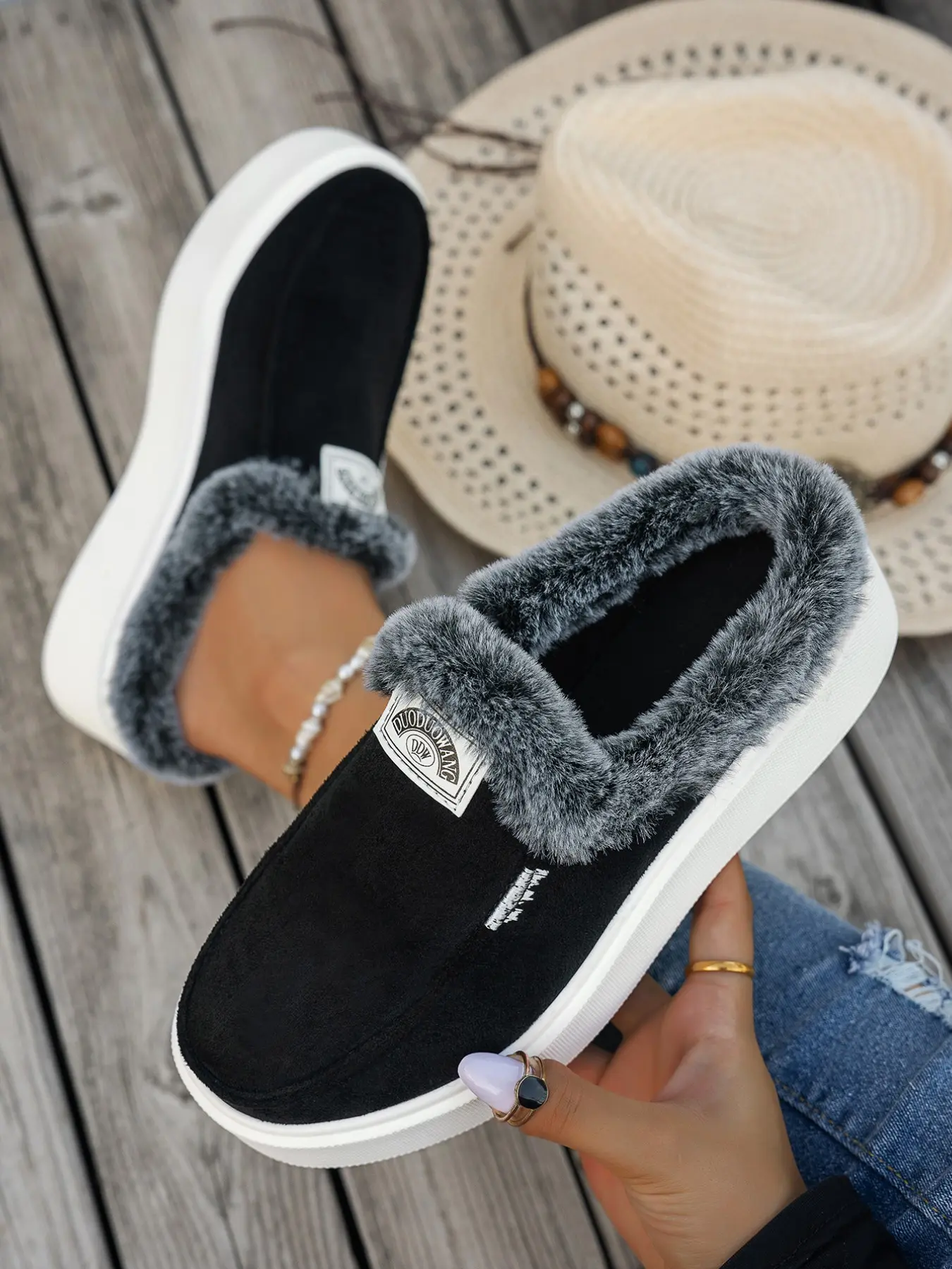 Women's New Arrival Leopard Print Thick Sole Mules, Comfortable Slip-On Shoes for School and Vacation
