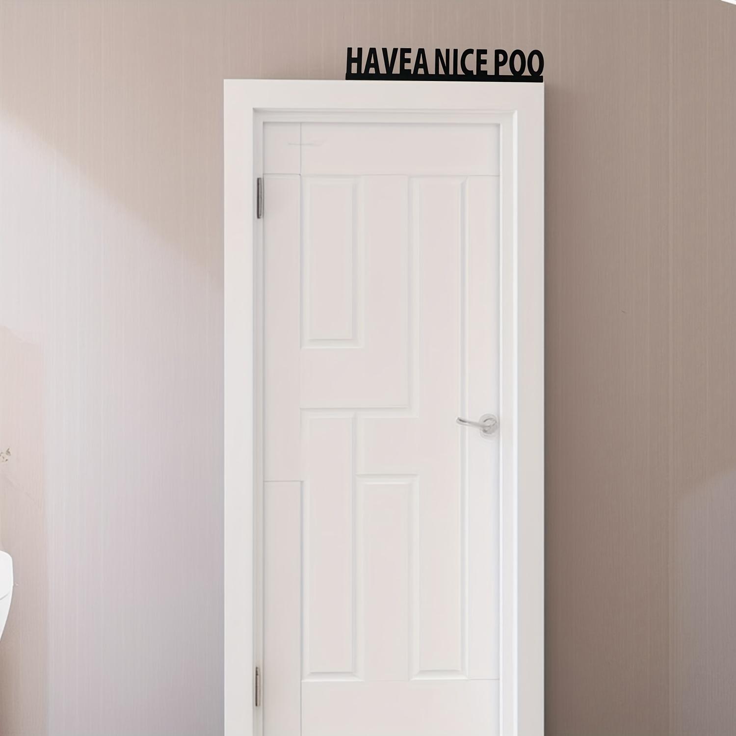 1Pc Funny Bathroom Wooden Door Sign,Have A Good Poop Humorous Decor Plaque,Amusing Wall Sign for Home Household Decoration