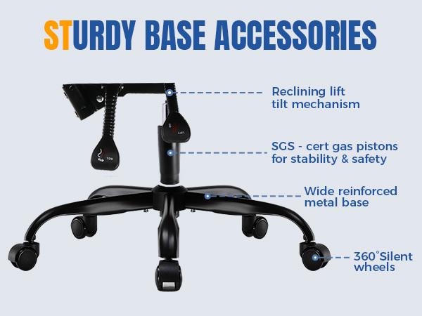 【Buy 1 Get 4】GTPLAYER Gaming Chair with Footrest, Fabric Office Chair with Pocket Spring Seat, Memory Foam Lumbar Support, High-Back Computer Chair