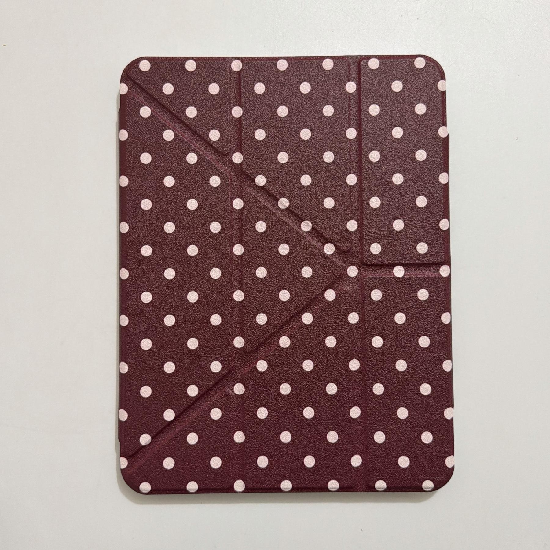Colorblock Polka Dot iPad Case, Compatible with Pro 11/13 Inch Air 6 Mini 7, Acrylic Anti-Drop Protection, Stylish Design