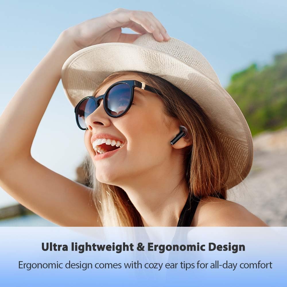 Bluetooth-compatible Compatible Headphones with Microphone, Long Battery Life, Comfortable Fit, Ideal for Daily Use