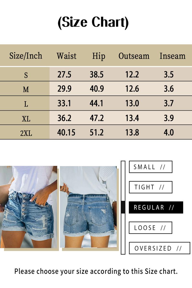 Angerella Women's Casual Denim Shorts Summer Jeans Stretchy Hot Short Pants