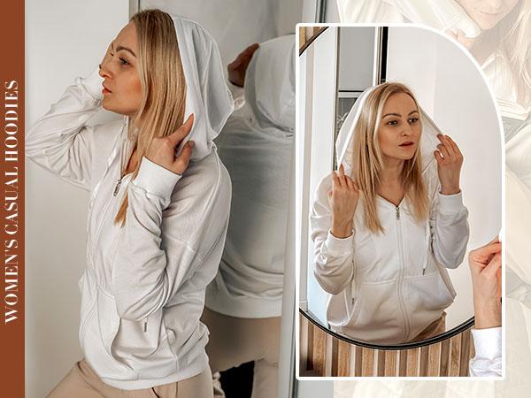 Women's Lightweight Hoodies Full Zip Up Oversized Sweatshirts with Pockets Long Sleeve Thin Casual Hooded Jackets Women's Lightweight Hoodies Full Zip Up Oversized Sweatshirts with Pockets Long Sleeve Thin Casual Hooded Jackets