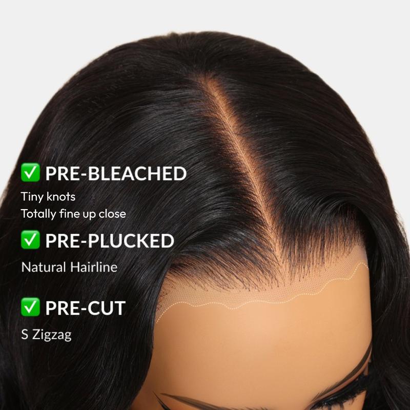 Lynee Monae’s style Sunber No Slip Water Wave 7x5 Pre-Cut Lace Glueless Human Wigs Wear Go Flawless Hold Natural Black Color 180% Density TikTokShopRestock FallFreshness