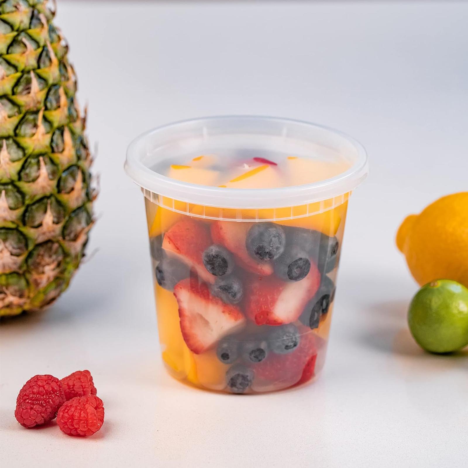 12/24pcs Plastic Storage Containers with Lids, Reusable Food Containers, Snack Containers for Home & Business, Airtight Food Storage, Microwave & Freezer Friendly, Dishwasher Safe