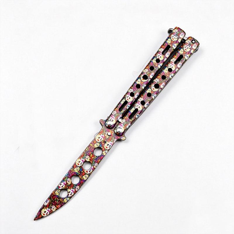 Full Steel 3D Butterfly Hand Practice Tool, Safe Unsharpened Lightweight, Beginner Hand Tricks Stress Relief Toy, Hand Training Device, Stress Relief Accessory