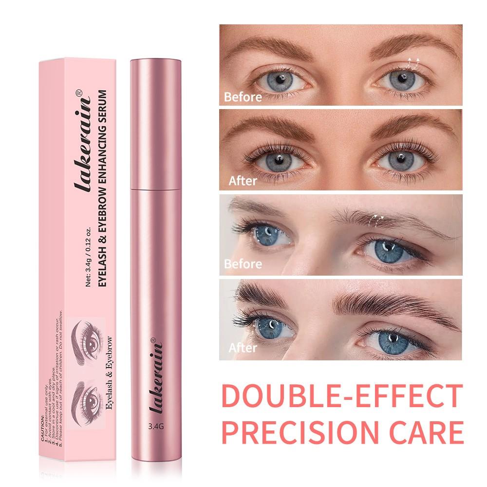Eyelash & Eyebrow Enhancing Serum for Thicker, 2-in-1 Water Gel Formula, Longer Eyelashes and Eyebrows - Grow Luscious Lashes with Eyelash Enhancer, Ideal for Daily Lash & Brow Care Routine