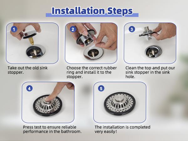 Anylock Universal Bathtub Drain Stopper Shower Drain Hair Catcher, Tub Stopper with Visible Top Strainer, Upgraded 3 in 1 Pop-up Drain Plug Fit for 1.5 to 2.4" Hole, Stainless Steel Filter Basket, Chrome Anylock Universal Bathtub Drain Stopper Shower Drain Hair Catcher, Tub Stopper with Visible Top Strainer, Upgraded 3 in 1 Pop-up Drain Plug Fit for 1.5 to 2.4" Hole, Stainless Steel Filter Basket, Chrome