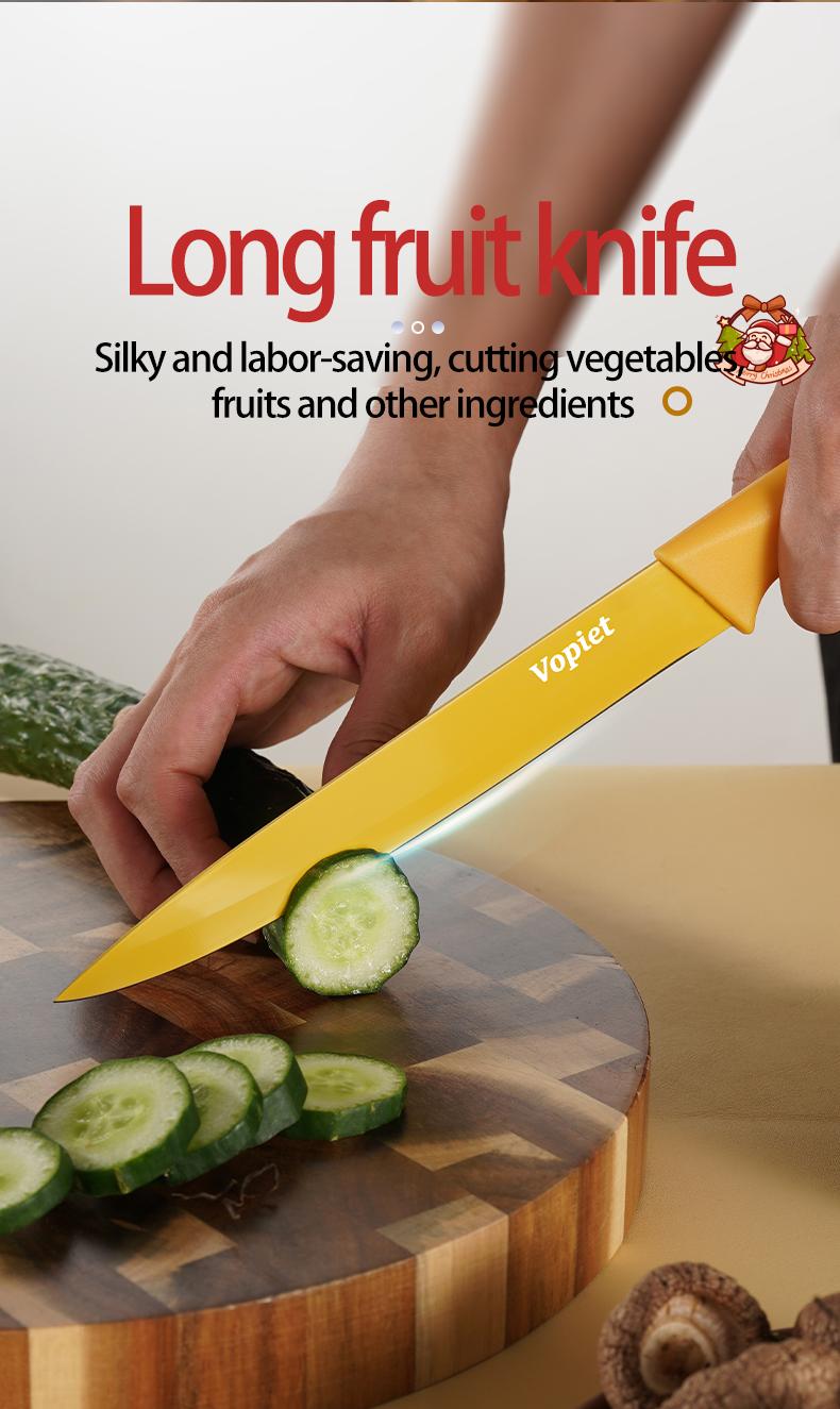 5 Pieces, Kitchen Knife Set, Meat Cleaver, Chef's Knife, Bread Knife, Fruit Knife, ANew Year's Gift Cooking Utensils Cutting Modern Block Home