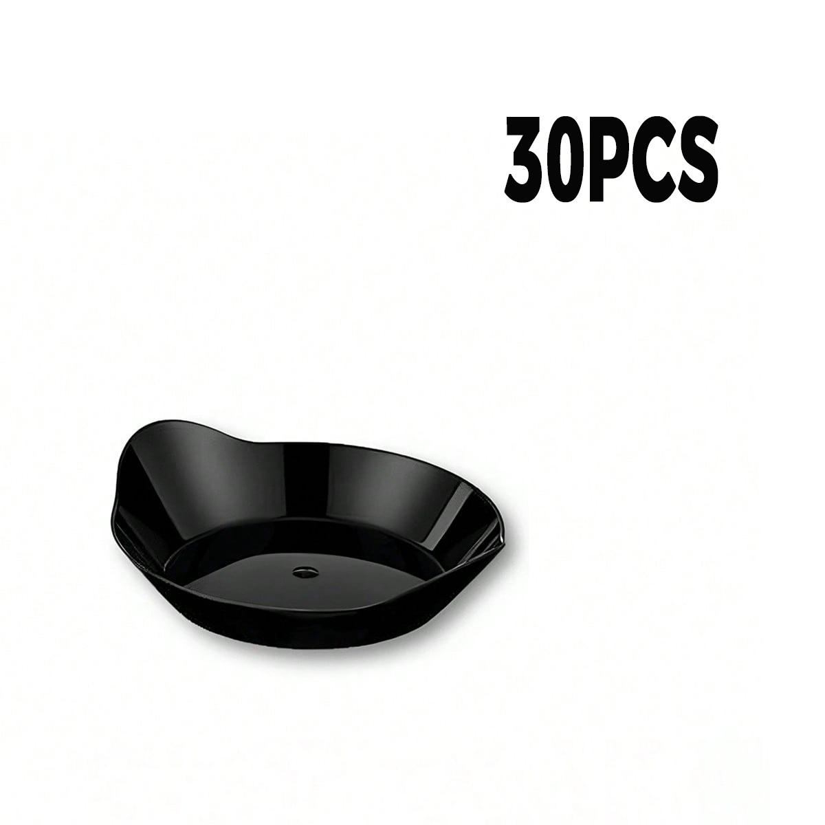 10/20/30 Mini Dessert Plates, Transparent Plastic Appetizer Dishes, Party Wedding Bowls, Oval Yogurt Bowls, Perfect for Parties and Holidays