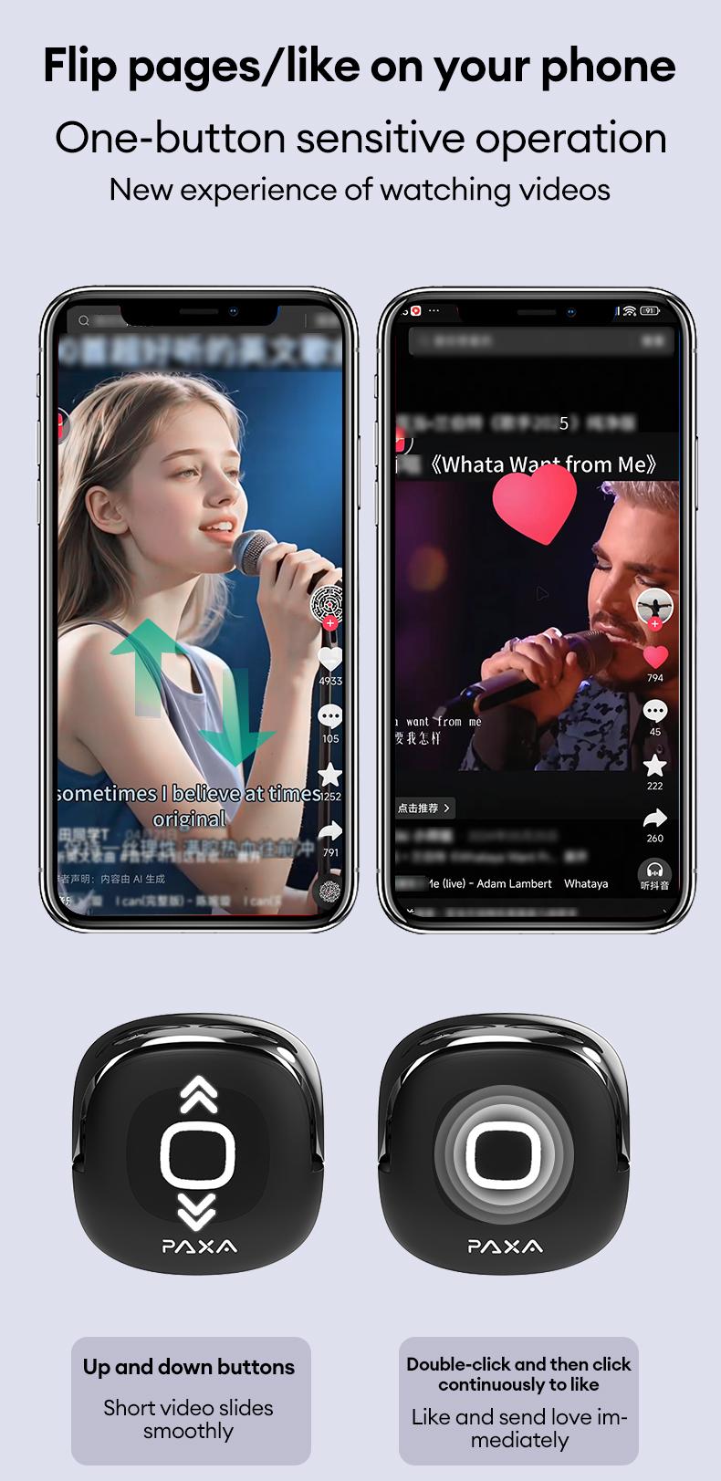 T7 TWS Bluetooth Remote Control Earbuds for Short Videos Viewing & Camera Remote HIFI Stereo Audio Headphones Compatible with Various System Electronic Headset