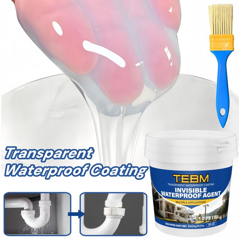 Transparent Invisible Sealing Waterproof Glue, Long Lasting Adhesive, Multi-Functional RV Roof Leak Proof Coating, Effective Waterproof Sealant for Home and RV Leaks Repair
