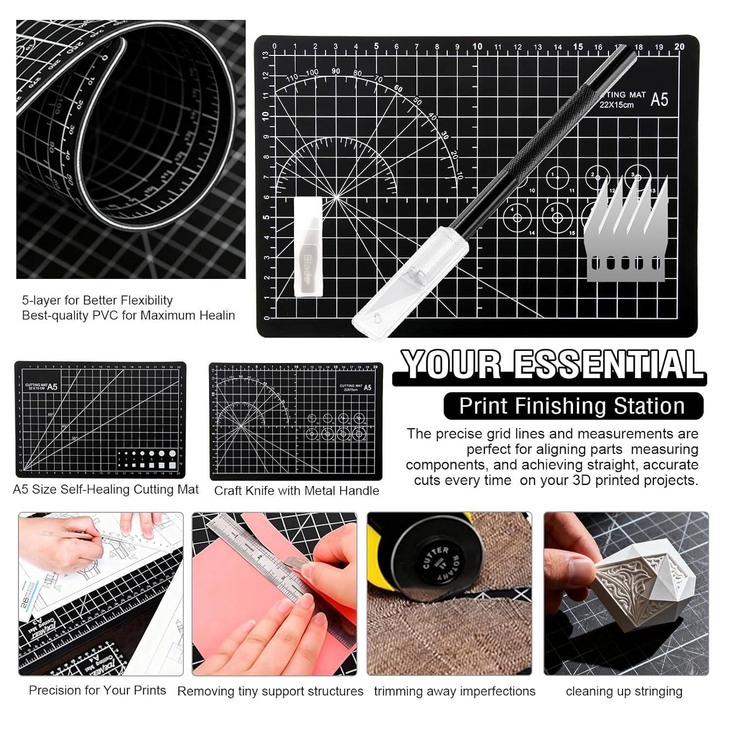 52-Piece 3D Printing Accessories Kit for Fdm/sla Printers, Deburring Tools, Nozzle Scraper, File, Ptfe, Maintenance Essentials