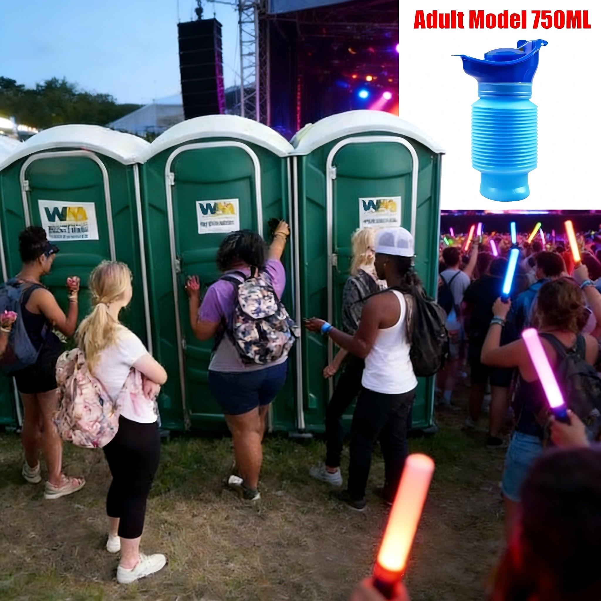 Portable Urinal Set for Cars, Outdoor Standing Urine Bucket, Emergency Travel Reusable Camping Toilet, Leak-Proof Design