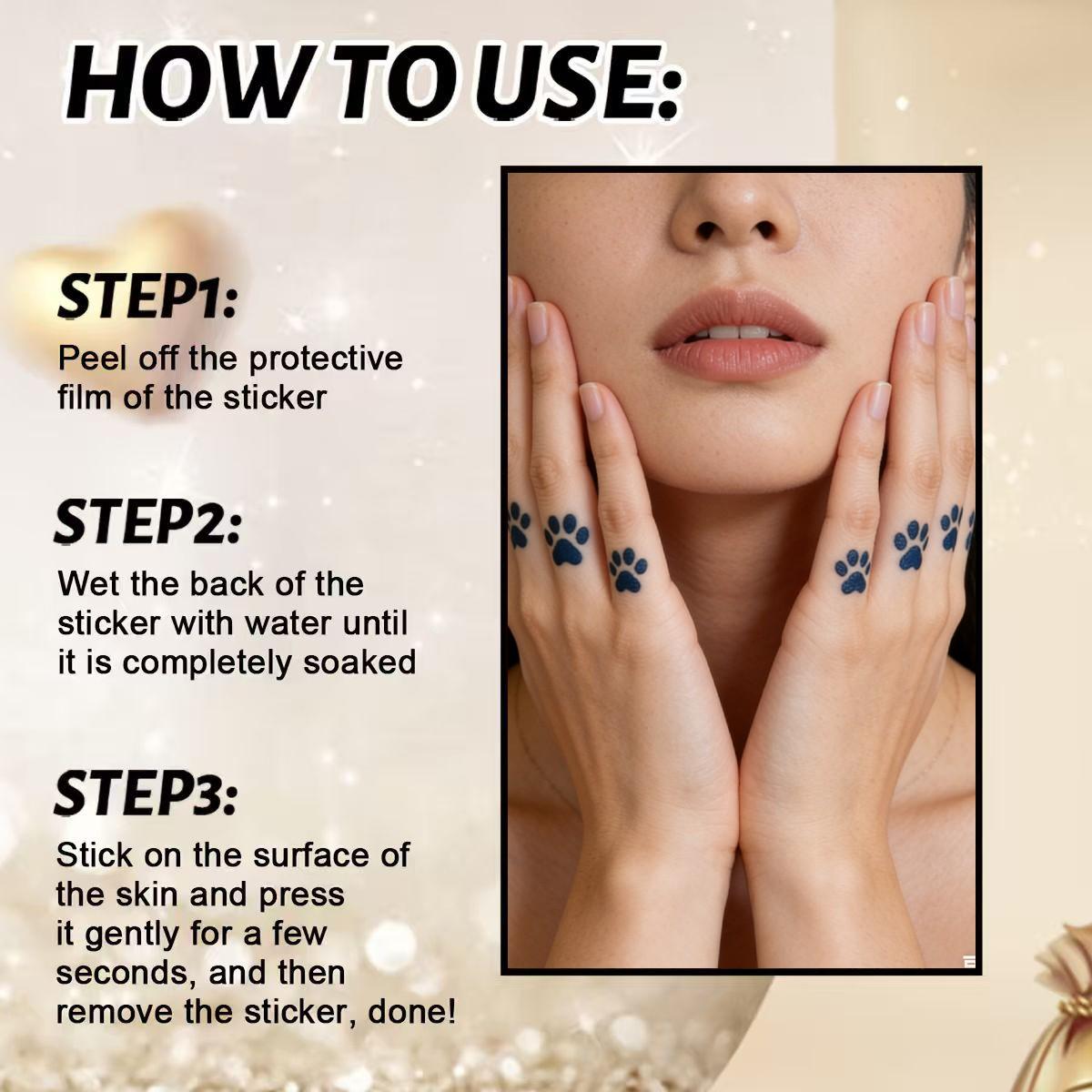 6 Sheets Herbal Juice Temporary Tattoos for Women, Tiny Star Flower Moon Finger Tattoos, Waterproof Realistic Line Art Body Art