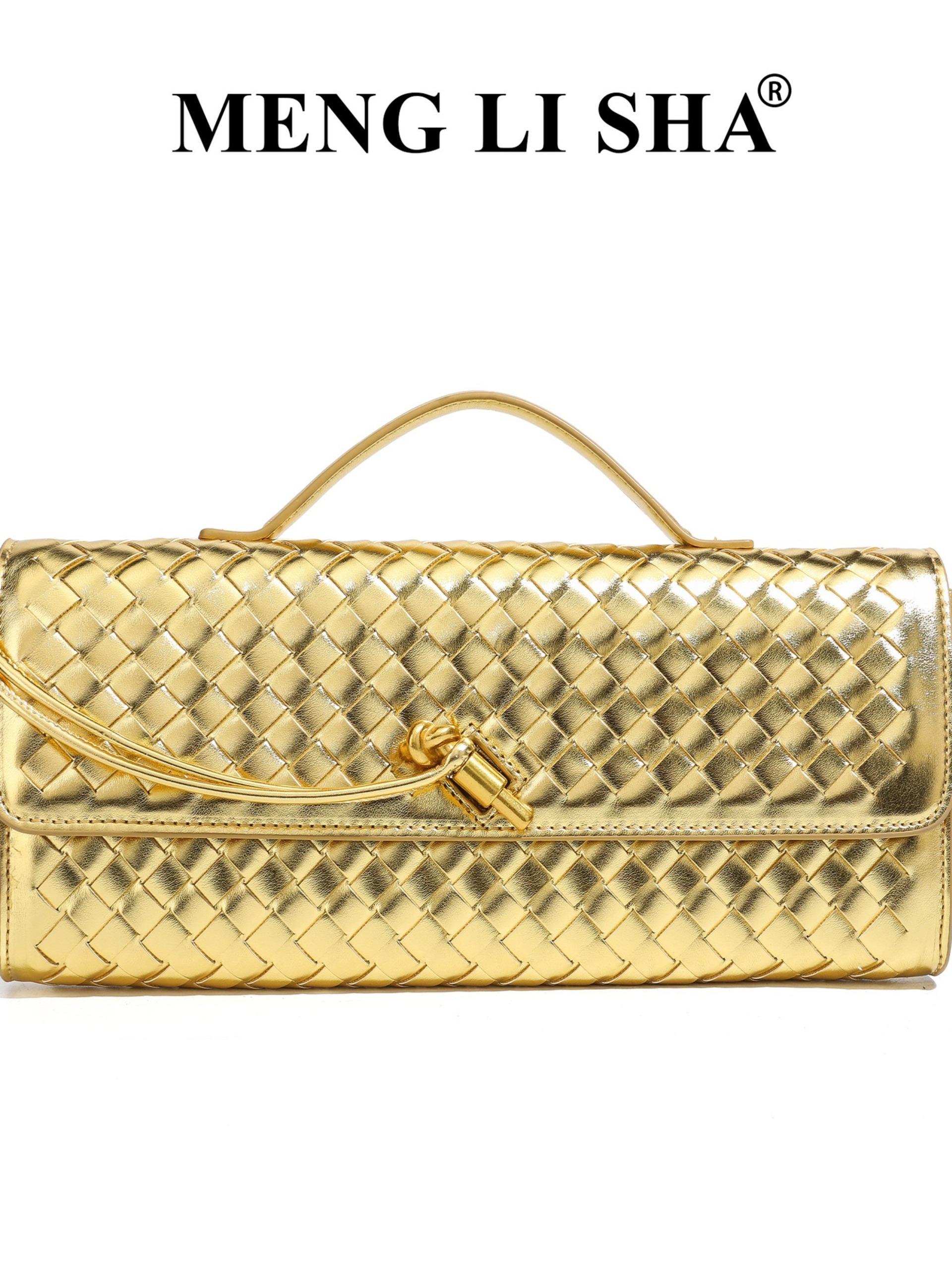 Elegant Braided Shoulder Bag, Unique High-End Horizontal Handbag, Evening Party Crossbody, Versatile Fashionable Purse, Stylish and Refined