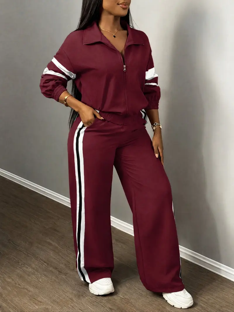 Women's casual two-piece outfit full look