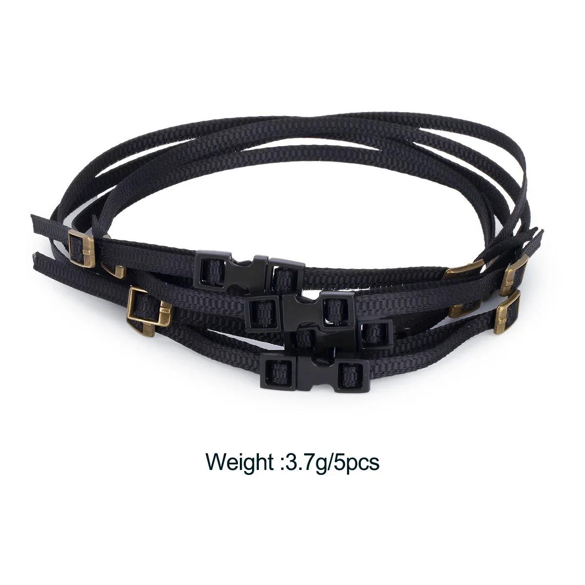 1/10 1/18 1/24 Scale RC Crawler Accessories, 5PCS 30CM Nylon Tie Down Ropes with Buckles for TRX4M SCX24 Roof Rack