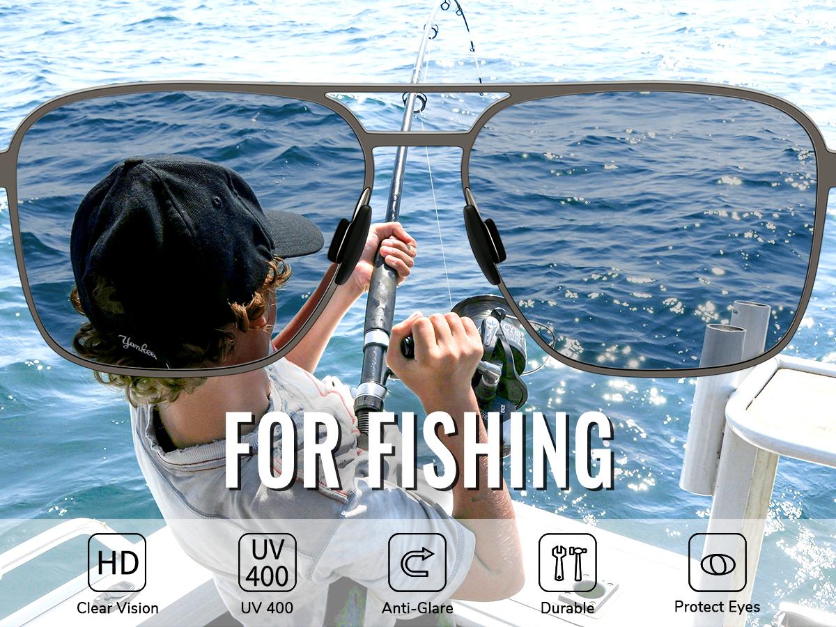 SUNGAIT Polarized Retro Square Aviator Sunglasses for Men Women UV400 Protection Vintage Metal Frame Travel Driving Beach Daily Eyewear Outdoor SGT745