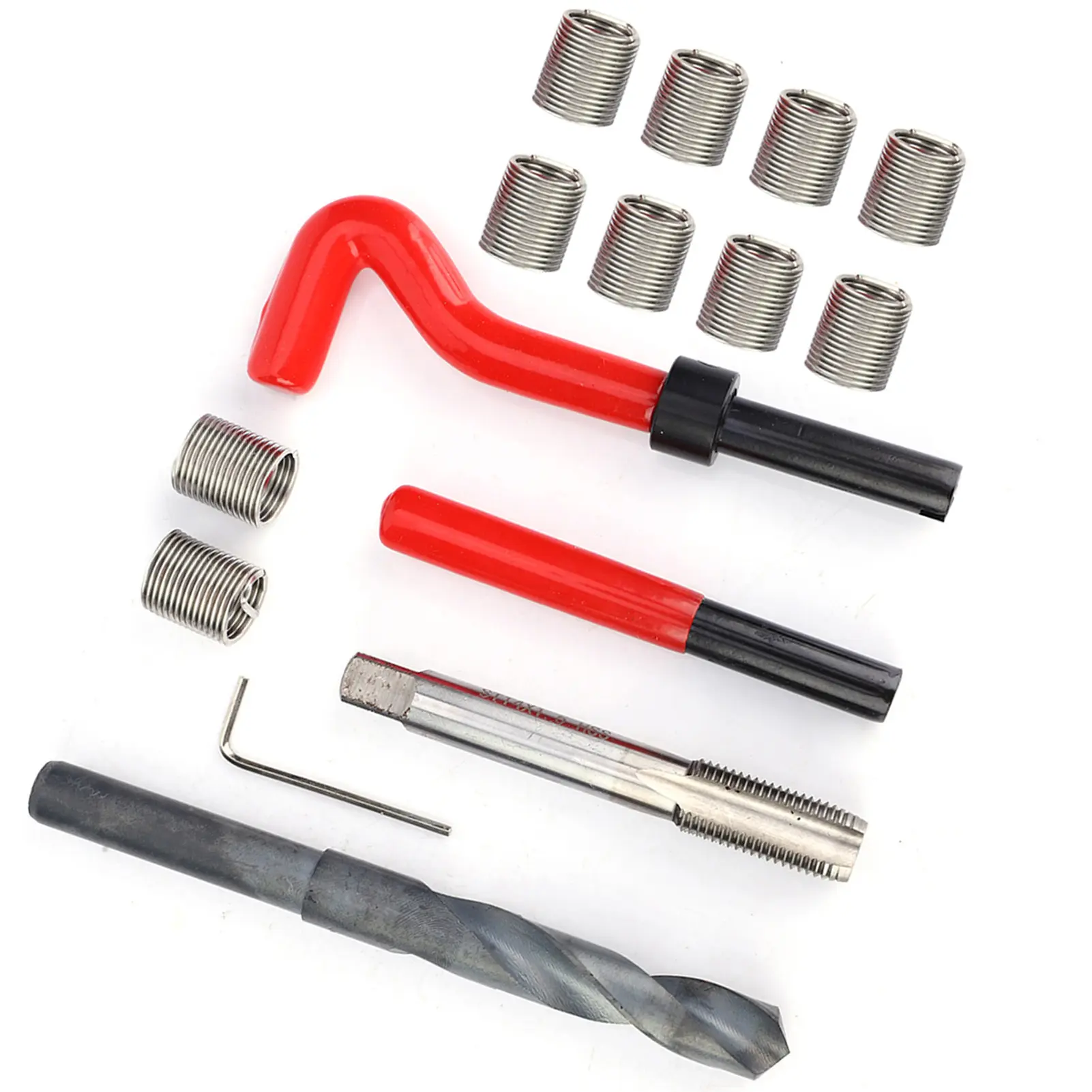 15 Pcs Thread Inserts M14x1.5 Female Thread Repairing Accessory Assortment Kit