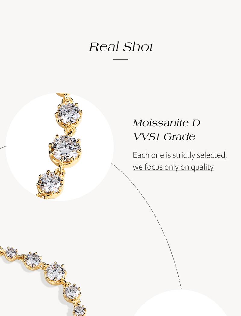 Gorgeous Synthetic Moissanite Tennis Bracelet for Women Birthday Party Anniversary Gift B022