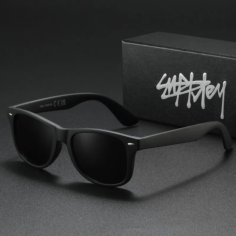 SUPKLEY Unisex Simple Casual with TAC Lenses, Suitable for Campus, Driving and Daily Wear, Anti-Glare Design, Trendy Essential Accessory for Outdoor Activities, Fashionable Multifunctional Shades, Cool Polarized Glasses, Trendy Styling Sunglasses