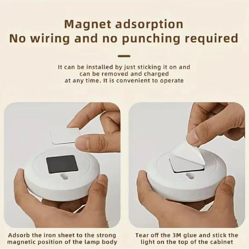 Human Motion Sensing Cabinet Light, USB Rechargeable Wireless Remote Control Ambiance Lighting, Magnetic Three-Color Changing LED Lamp, Decorative Lights