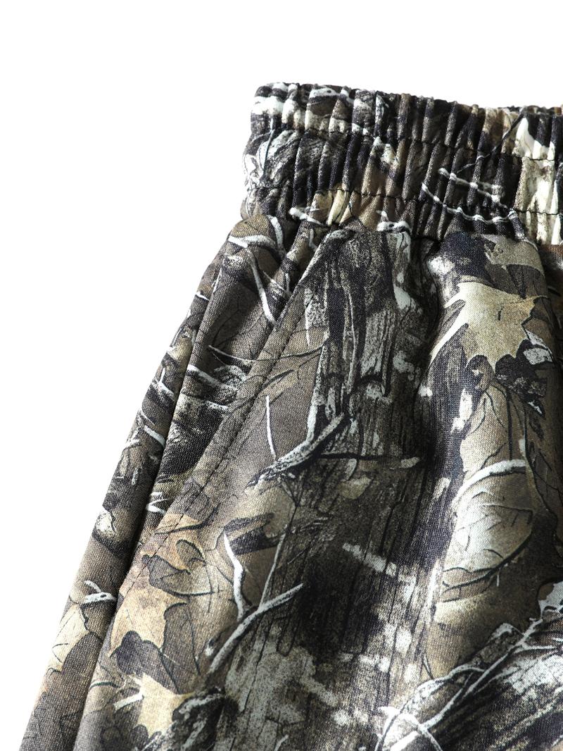 Women's Camo Printed Loose Long Pants with Pockets, Casual Drawstring Waist, Perfect for Spring Summer Fall, All Seasons Wear
