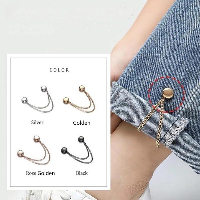 8 PACK Multi-Function Magnetic Clothing Clips, 4 Color Magnetic Shirt Clips for Women Clothing, T-Shirt Shortening Magnetic Closure for Cinch T-Shirt Hems, Collar, Pants Hems