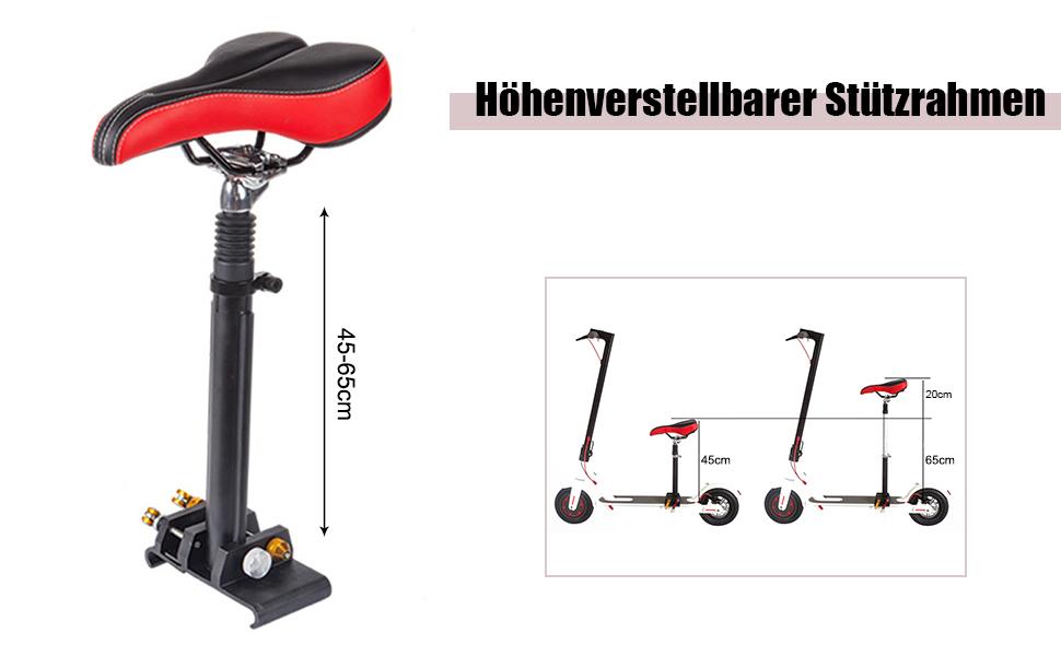 Xiaomi M365 Scooter Seat Attachment Adjustable Height 45-65cm Aluminum Alloy Comfortable Saddle for M365 and M365 Pro Models